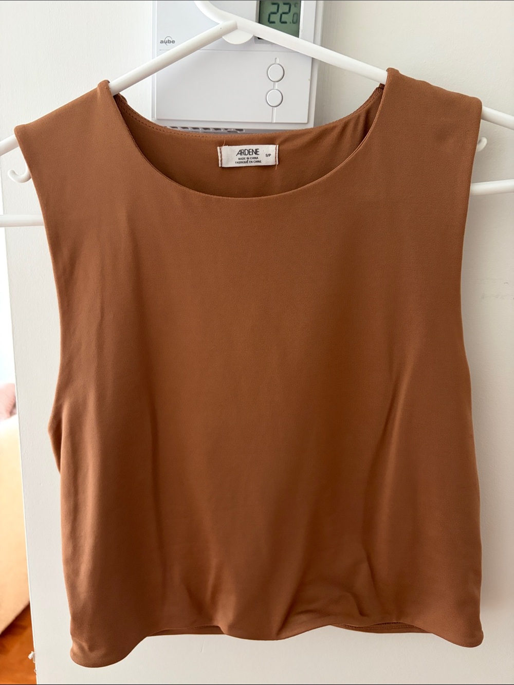 Ardene Sleeveless Crewneck Tank Top in Caramel